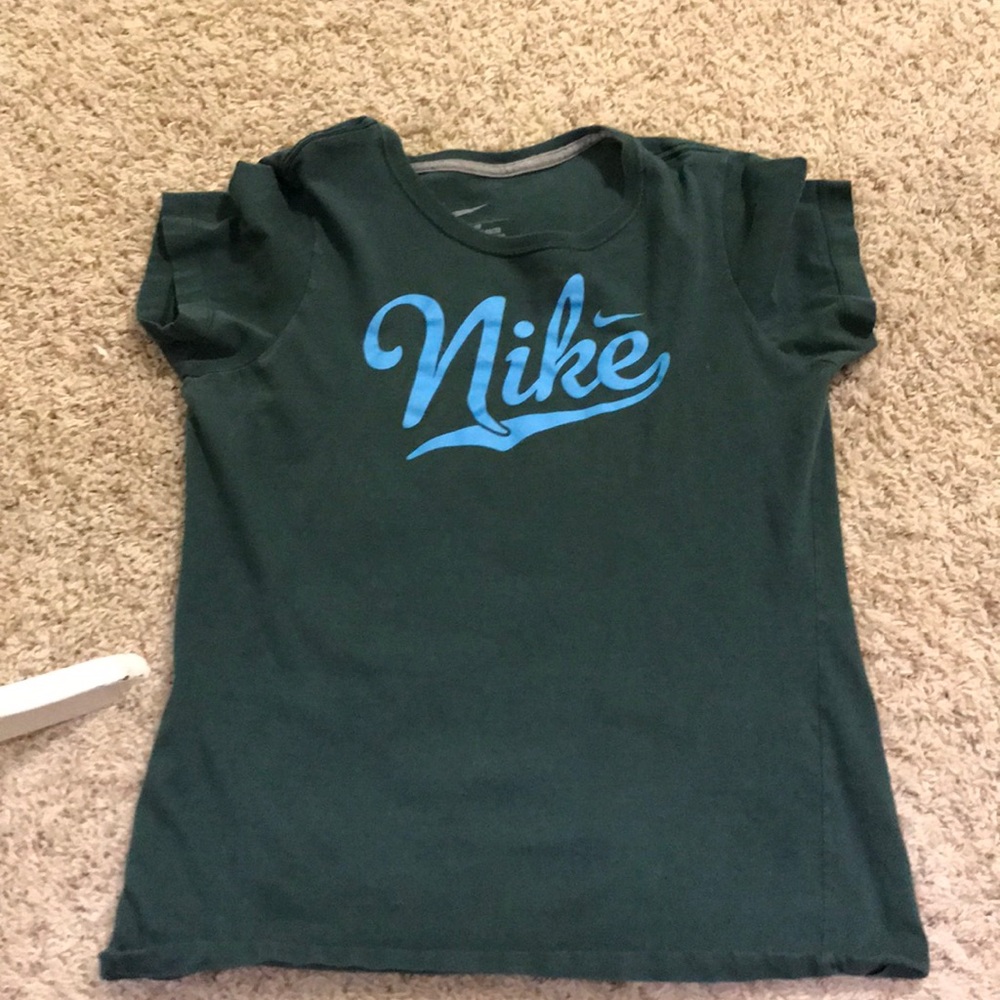 Green nike shirt